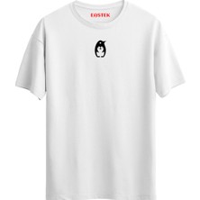 Kedi Balık Minimal Baskılı Unisex Regular T-Shirt