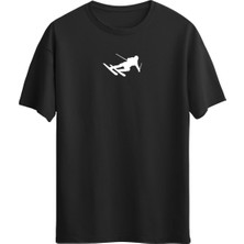 Minimal Snowboard Baskılı Unisex Regular T-Shirt
