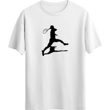 Tennis Player Baskılı Unisex T-Shirt