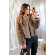 Kadın Kapşonlu Peluş Mont 5150