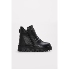 Hakiki Deri Kürklü  Unisex Klasik Bot 770KXA260WX