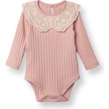 Hellobaby Kız Bebek Uzun Kol Body Interlok Modelli Yaka Uzun Kol