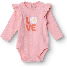 Hellobaby Kız Bebek Uzun Kol Body Kaşkorse Bisiklet Yaka Uzun Kol