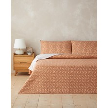 English Home Trio Shape Kolay Ütülenir Çift Kişilik Çarşaflı Nevresim Takımı 200x220 cm Turuncu