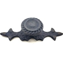 Antika Tarz Dekoratif Pirinç Çizgili Düğme - 25X80 Mm, Oksit