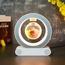Newdaki 4 Inç Manyetik Havada Yüzen Küre Bluetooth Hoparlörlü Gece Lambası Ev Ofis Hediyelik