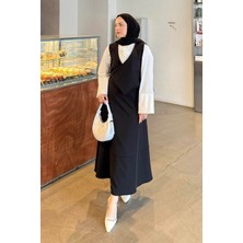 Crop Yelek-Etekli Ikili Takım Siyah