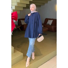 Lopez Balon Kol Tunik Lacivert