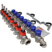 Fraenkische Debi Göstergeli Çelik Kolektör 8 Ağızlı