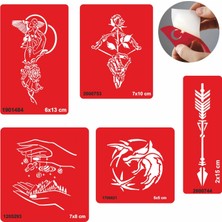 Doğruluk Sembolleri 5 Li Set Geçici Dövme Kına Şablonu