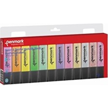 Penmark Fosforlu Kalem 12 Li Neon Pastel Simli Renk Seçenekleri ile Yüksek Kalite