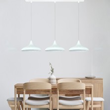 Üçlü Champion Beyaz Iç Beyaz Sarkıt Lamba Yemek Masası Oturma Odası Mutfak Salon Otel Showroom Hol