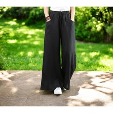 Yazlık Beli Lastikli Şık Keten Pantolon