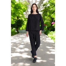 Yazlık Beli Kemerli Alt Üst Şık Keten Takım