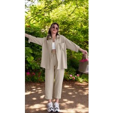 Yazlık Rahat Şık Keten Takım