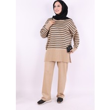 9408 Simli Çizgili Triko Takım Taba