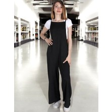 Askılı Yazlık Rahat Keten Tulum