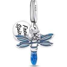 Yusufçuk Sallantılı Gümüş Charm