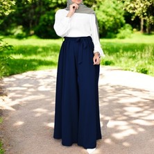 Yazlık Kemerli Keten Şalvar Pantolon