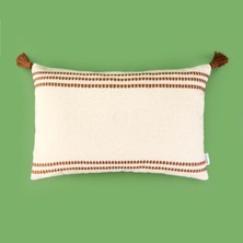 Evidea Soft Sanvi Kırlent - Ekru / Kahverengi - 30X50 cm