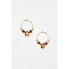 Doğal Taşlı Etnik Otantik Küpe