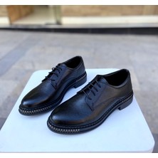 Gloriys Ayakkabı & Çanta Gloriys Kadın Oxford Ayakkabı Siyah Suni Deri Taban Tipi Kaydırmaz 0168