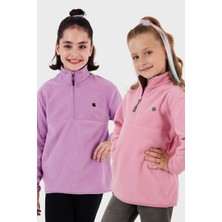 Lela Yumuşak Dokulu Fermuarlı Dik Yaka Şardonlu 2'li Paket Polar Çocuk Polar 5905002S2