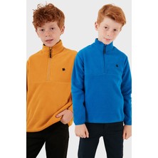 Lela Yumuşak Dokulu Fermuarlı Dik Yaka Şardonlu 2'li Paket Polar Çocuk Polar 5905002S2