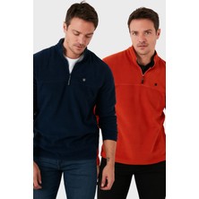 Buratti Slim Fit Anti-Pilling Tüylenme Yapmayan Bato Yaka Şardonlu 2'li Paket Polar Erkek POLAR 5906001S2