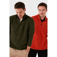 Buratti Slim Fit Anti-Pilling Tüylenme Yapmayan Bato Yaka Şardonlu 2'li Paket Polar Erkek POLAR 5906001S2