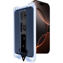 Apple iPhone 11 Pro Max Uyumlu Kolay Uygulama Aparatlı Siyah Çerçeveli Tam Kapatan Hayalet Cam Ekran Koruyucu