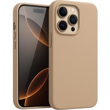 Fibaks Apple iPhone 16 Pro Kılıf Kadife Lansman Soft Yumuşak Liquid Silikon Kamera Korumalı Kapak