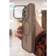 Apple iPhone 16 Pro Max Uyumlu Kılıf Standlı Mat Magsafe Metal Tuşlu Kamera Lens Hediyeli Wonk Kapak