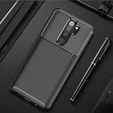 Xiaomi Redmi Note 8 Pro Kılıf Karbon Tasarım Rugged Armor Yüksek Darbe Emici Parmak İzi Bırakmayan TPU Silikon Negro