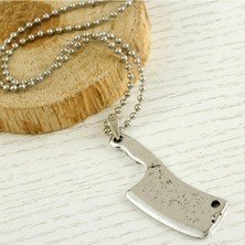 Ds-Derin Satır Metal Kolye-Gümüş Rengi