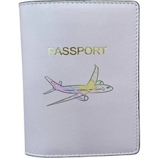 Seyahat Aksesuar Karikatür Temalı Deri Pasaport Kılıfı