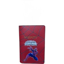 Seyahat Aksesuar Spiderman Deri Pasaport Kılıfı
