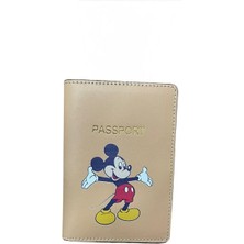Seyahat Aksesuar Disney Temalı Deri Pasaport Kılıfı