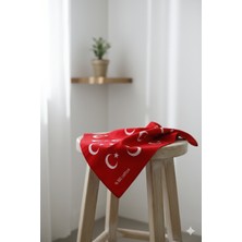 Sibel Günay Butik Türk Bayraklı Kırmızı Fular / Bandana | Unisex | 52*53 cm