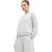 Lumberjack WB 16AMMY-C 5PR GRI MELANJ Kadın Sweatshirt