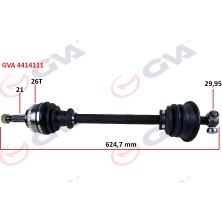Komple Aks Sol Clıo Iı 1.4i 16V 98-05 Abs Li 26DİŞ 625MM