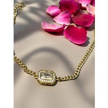 Xuping Taşlı Zincir Bileklik Çelik Kararmaz