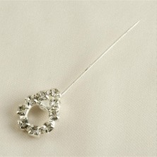 Ds-Derin Oval Taşlı Eşarp Iğnesi-Gümüş Rengi