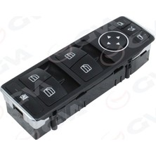 Gva 8099059 - Cam Acma Salterı On Sol Sıyah. Ayna Katlamalı Mercedes W204 S204 X204 W212