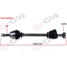 Komple Aks Sol Doblo 1.9d 01 618MM
