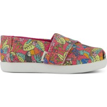 Kız Çocuk Espadril / Keten 10022120 Toms Alpargata Fuchsia Birds Of Paradise Print