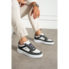 Erkek Sneaker F51 Beyaz Füme Günlük Spor Ayakkabı Yüksek Taban Rahat Tasarım