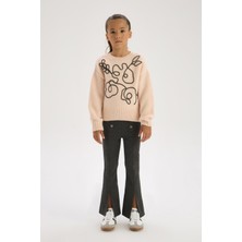 Bg Store Kız Çocuk Pudra Kazak