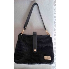 El Yapımı Simli Makrome Çanta