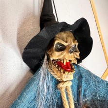 Dodomar Halloween Cadılar Bayramı İskelet Korkuluk Welcome Işıklı Sesli 120cm Sese Duyarlı Çalışma Alkışla çalışma Korku Aksesuarı